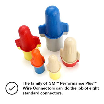 3M Performance Plus Wire Connector, O/B+, Wire Range:2#22-3#12, Bag of 30 - size: Bag of 30