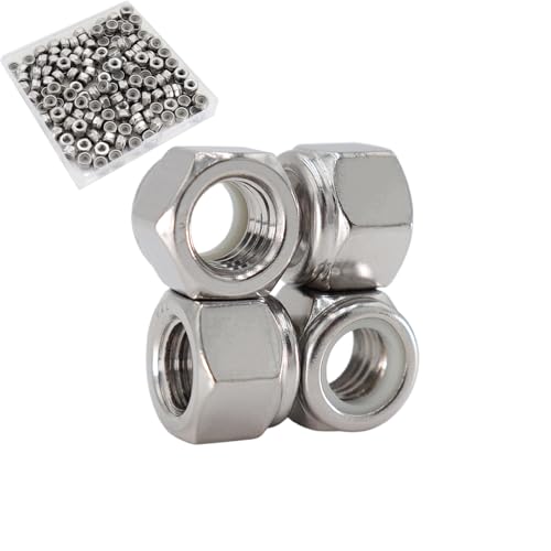 #10-32 Lock Nut, 150Pcs 304 Stainless Steel Nylock Insert Locking Nuts - size: #10-32（150 pcs）