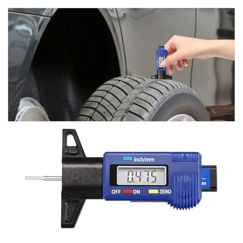 KITUREK LCD Display Tire Tread Depth Gauge, Tire Wear Gauge Tread Checker