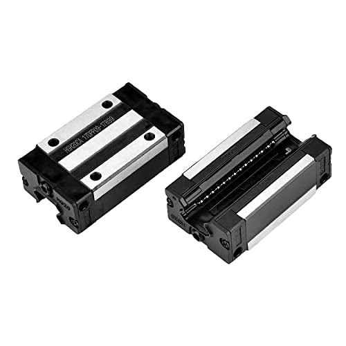 [2 Pack] HGR20/HGH20 400mm / 15.74inch Linear Sliding Rail Guide with 4 HGH20CA Linear Bearing Sliding Carriage Block for 3D Printer, CNC Machine and Routers (400mm, HGR20/HGH20) - size: 400mm