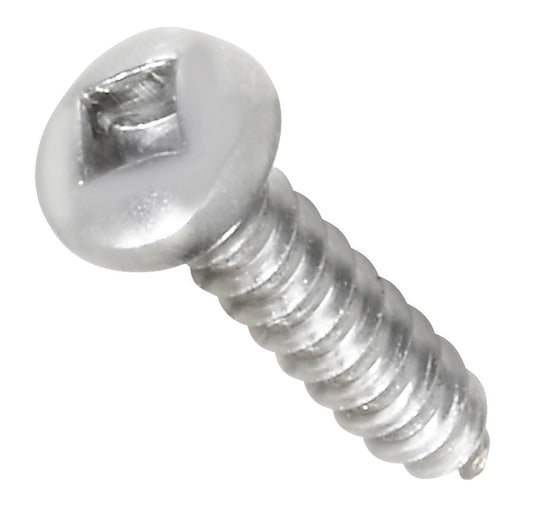 #8 x 1/2" Pan Head Sheet Metal Screws, Full Thread, Square Drive, Stainless Steel 18-8, Bright Finish, Self-Tapping, Quantity 100 Pieces By Fastenere - size: #8 x 1/2"(100 PACK)
