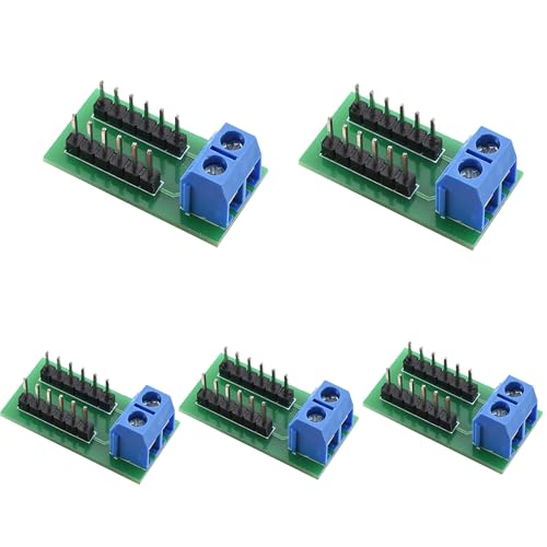 5PCS 2x6 Position Terminal Block Distribution Module, 2-Pin Screw Terminal to 2.54mm Pitch Dupont Pin Adapter Board, PCB Terminal Block Kit - size: 5 PCS