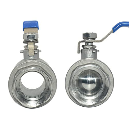DAN SPEED 1-1/4" Female 316 Stainless Steel Full Port Ball Valve Vinyl Handle WOG1000 (1-1/4 inch) - size: 1-1/4 inch 1 piece