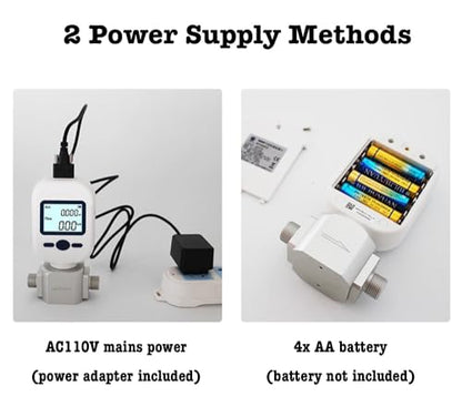 Digital Gas Flow Meter, Nitrogen Flow Meter, Portable Gas Mass Air Flow Meter, Compressed Air and Oxygen Flow Rate Meter Tester, Range 0-20L/min (MF5706)