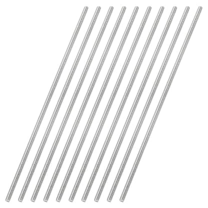 uxcell 10Pcs Fully Threaded Rod M2 x 0.4mm Pitch 90mm/3.5 Inch Threaded - size: M2x0.4mmx90mm