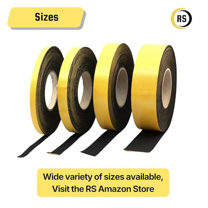RS® Neoprene Rubber Self Adhesive Sponge Strip 10mm (W) x 3mm (T) x 10m (L)