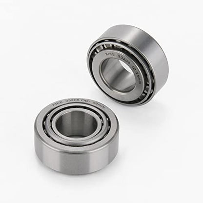 XIKE 2 Pcs 33205 Tapered Roller Bearings 25x52x22mm Cone and Cup Set. - size: 33205 25x52x22mm