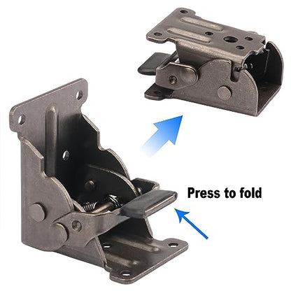 10 Pack Folding Leg Brackets, Folding Table Leg Bracket, Self-Locking Hinge - size: 10 Packs