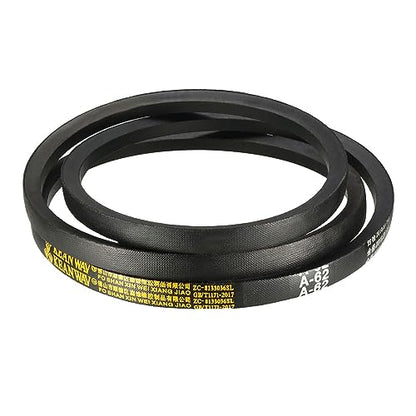 A-62 Drive V-Belt - [62-inch Inside Circumference] A-Section Rubber Drive Belt Wrapped for Transmission Use - size: A-62