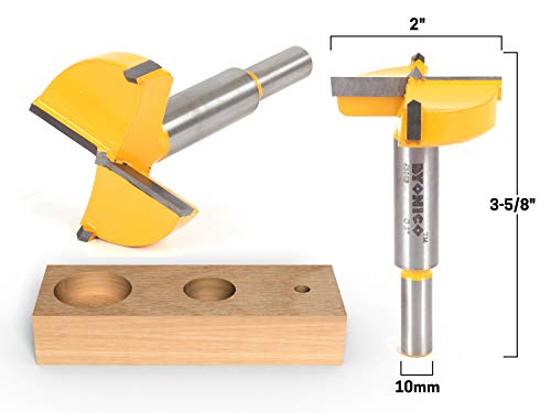 YONICO 43053C 2-Inch Diameter Carbide Forstner Drill Bit 10mm Shank - style: 2" Diameter