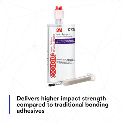 3M Impact Resistant Structural Adhesive, 07333, Two-Part Epoxy, True Automotive OEM Recommended, 200 mL/6.75 fl oz Cartridge, Purple - color: Purple, style: Structural Adhesive