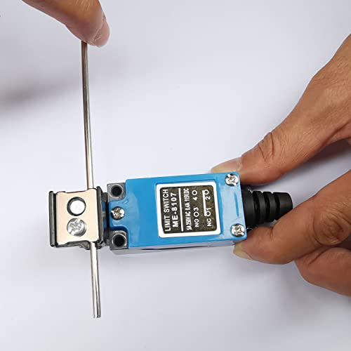 yusheng Momentary Limit Switch Travel Switch,Yusheng 2-Packs ME-8107 Adjustable Rod Lever Arm Limit Switch 1NC+1NO for CNC Mill