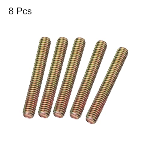 uxcell 8pcs Fully Threaded Rods 5/16x2-1/4 All Thread Studs Long Threaded Screw Carbon Steel for Furniture Garden Railing Mounting Assembly Fastening Frame Connection Colorful Zinc - size: 5/16x2-1/4"