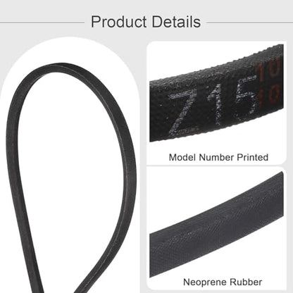 HARFINGTON Z-15 Z Type V-Belt 381mm/15 Inner Length x 0.39" Width x 0.24" Height, Z-Type Closed-Loop Rubber Transmission Belt - size: Z-15