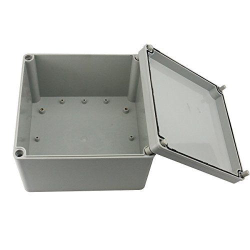 Ogrmar Plastic Dustproof IP65 Junction Box DIY Case Enclosure 8x8x5.2 - size: 8" x 8" x 5.2"