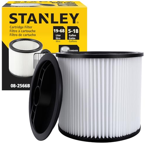 Stanley High Efficiency Shop Vac Filter, Fits Most 5-18 Gal Vac, 08-2566B - style: High Efficiency Filter