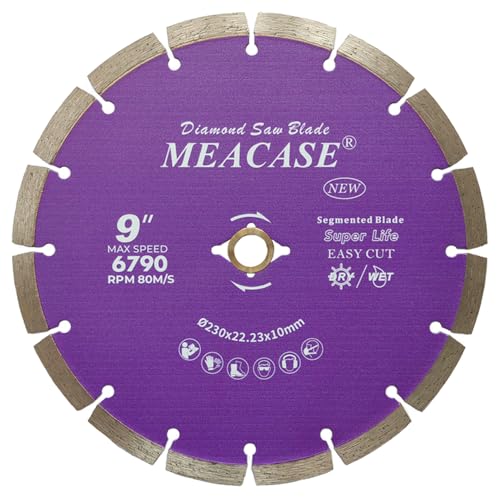 9 inch General Purpose Segmented Diamond Saw Blade for Concrete Masonry Brick Block Stone - style: 9''