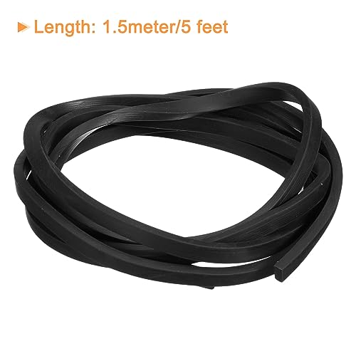 uxcell Neoprene Rubber Sheet Rolls 1/8" T x 0.2" W x 5'L Solid Rubber Seal Strip for DIY Gasket, Crafts, Pads, Seals, Protection - size: 1/8"T x 0.2"W x 5'L