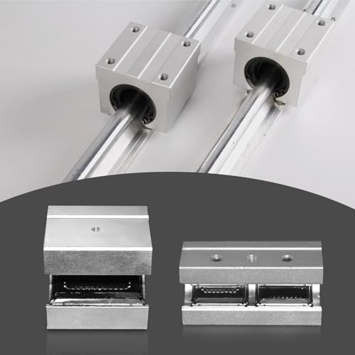 2pcs SBR20 LUU Aluminum Block 20mm Linear Motion Ball Bearing Slide Block Match for SBR20 LUU 20mm Linear Guide Rail - size: SBR20LUU-2PSC
