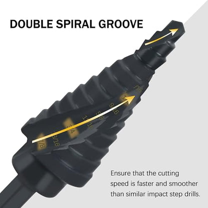 #4 Impact Step Drill Bit, 3/16" - 7/8" for Milwau-kee
