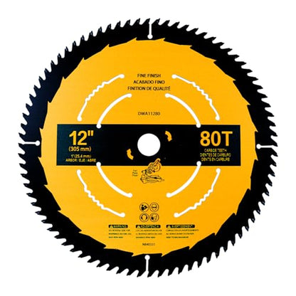 12 in 80 T Fine Finish Blade Miter Saw Blade Compatible with Dwa11280 - style: 12IN,80T