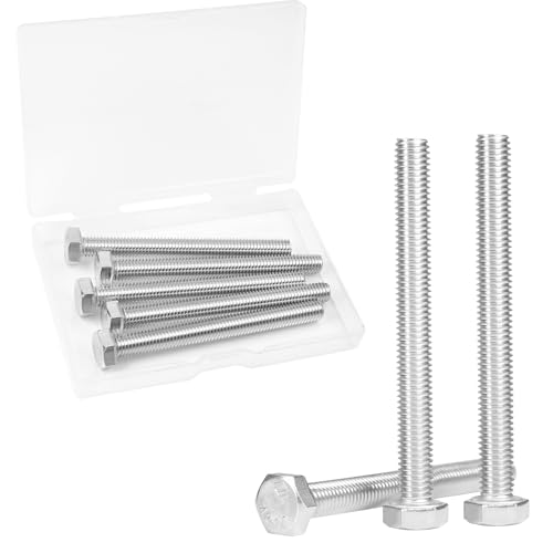 5 Pcs M8 Hex Bolts M8-1.25 x 80mm Hex Head Screw Bolt - size: M8-1.25 x 80mm