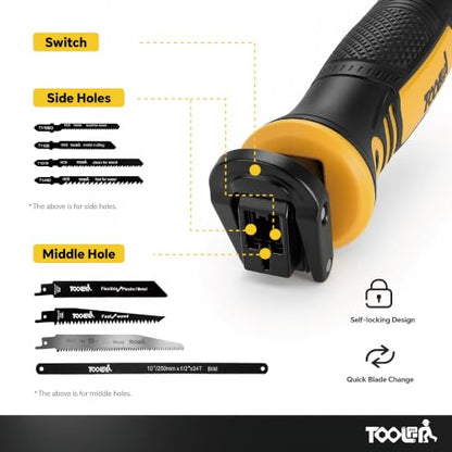 8-In-1 Multi Blades Hand Saw, Drywall, Hacksaw, Jab Saw & Wood Cutter Tool - color: 8-in-1 Yellow
