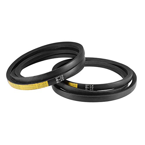 uxcell B72 V-Belts 72" Pitch Length, B-Section Rubber Drive Belt 2pcs - size: 72"