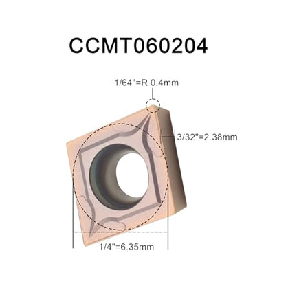 1/2in Indexbale Tunring Tool Holders with CCMT Carbide Inserts - size: SDJCR/L+CCMT21.51