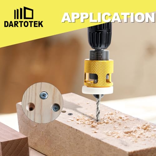 Countersink Drill Bit Set，with Low Friction Depth Stop, HSS M2 Counter Sink Drill Bit for US Wood Screw, 1/8" 9/64" 5/32" 11/64" 3/16" 82° Counter-Bore,Adjustable Depth Countersink Drill Bit - size: 1set/5pcs