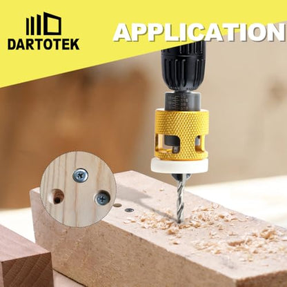 Countersink Drill Bit Set，with Low Friction Depth Stop, HSS M2 Counter Sink Drill Bit for US Wood Screw, 1/8" 9/64" 5/32" 11/64" 3/16" 82° Counter-Bore,Adjustable Depth Countersink Drill Bit - size: 1set/5pcs
