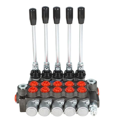 5 Spool Adjustable Hydraulic Directional Control Valve Monoblock Valve for Tractor Loader 13GPM 3600 PSI