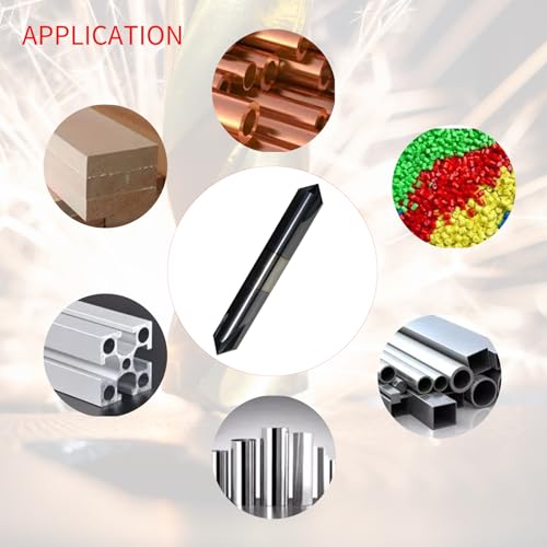 3/8" Chamfer Mill, Carbide, 4 Flute, 90°, Double End, AlTiN Coated - size: 90 degree double end 3/8"*3/8"*2-1/2"