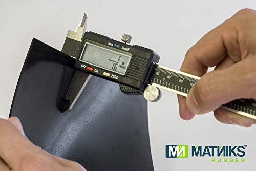 MATNIKS Nitrile Rubber Sheet (NBR) -12in x12in x 1/16” Thick, Fuel and Oil Resistant, Shore A60 Hardness, Black Smooth Finish, Ideal for Gaskets, Sealing, Automotive, Machinery, Plumbing, DIY Projects - size: 12x12x1/16-inch Black