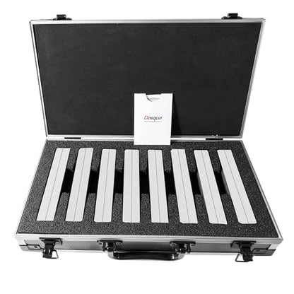 Dasqua 8 Pairs Precision Parallel Set, 1/2” Thick x 6” Long, Hardened Alloy Steel Machinist Parallels with Aluminum Case - size: 1/2" 8 pairs