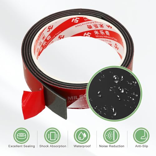 PATIKIL Neoprene Rubber Strips 1" W x 1/16" T x 3.3FT L Self Adhesive 2Pcs - size: 1" x 1/16" x 3.3FT