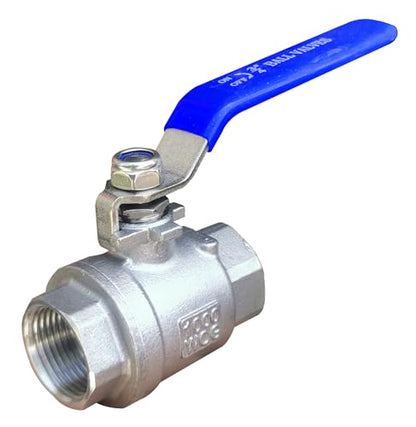 Full Port Ball Valve 3/4" NPT Heavy Duty Stainless Steel 304 For Water,Oil and Gas with Blue Handles（1000WOG） - size: 3/4"NPT, style: pack of 1