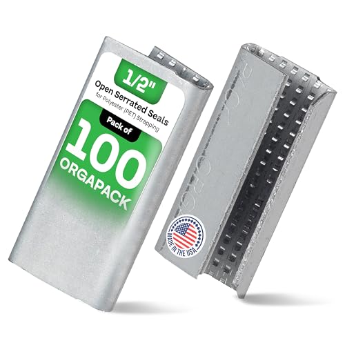 IDL Packaging Orgapack Open Serrated Seals for 1/2" Strap Width Polyester (PET) Strapping (Pack of 100) - Patented Serrated Pattern - Superior Holding Power of Packaging Strapping - color: Pack of 100, size: 1/2" Orgapack Premium