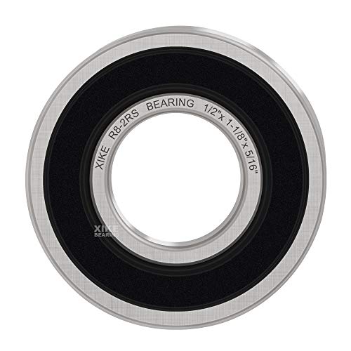 XIKE R8-2RS Sealed Deep Groove Ball Bearings, 6.35x12.7x4.763 mm, 10-Pack - size: R8-2RS - 6.35x12.7x4.763 mm