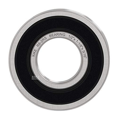 XIKE R8-2RS Sealed Deep Groove Ball Bearings, 6.35x12.7x4.763 mm, 10-Pack - size: R8-2RS - 6.35x12.7x4.763 mm