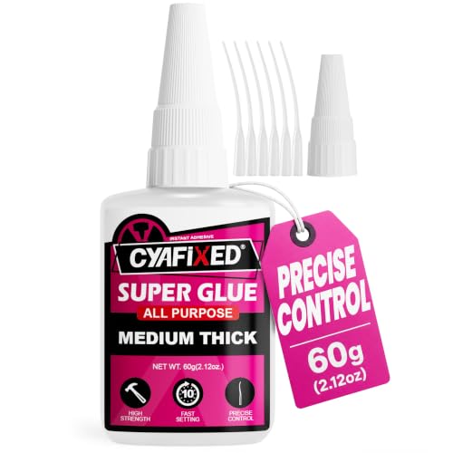 Precise Control Super Glue, 60g Instant Cyanoacrylate CA Glue All-Purpose - size: 2 oz