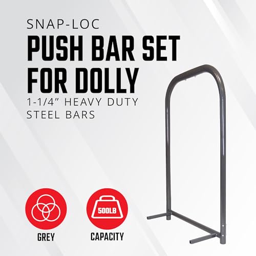 Snap-Loc Push Bar Set Converts Dolly to Push Cart, Easy Installation, Durable Steel Construction & Adjustable Height - style: PUSH BAR SET