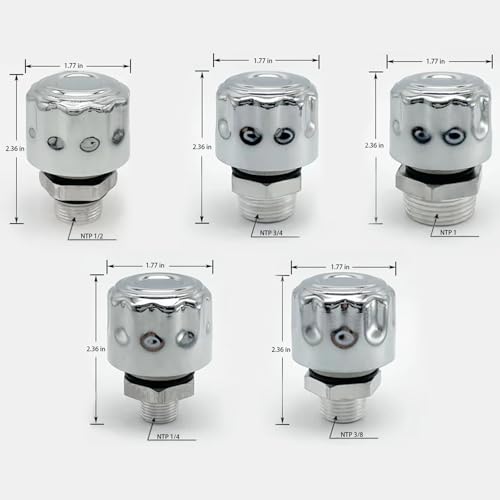 2-Pack 3/8" NPT Breather Caps with 40 Micron Filtration | Heavy-Duty Carbon Steel & Aluminum Alloy Hydraulic Vent Caps | For Gearboxes, Coolant Tanks, Excavators, Trucks - size: 2-Pack 3/8" NPT