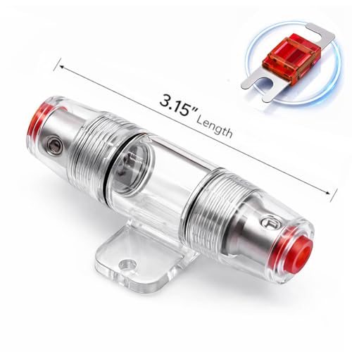 MGI SpeedWare Mini-ANL 12vDC Inline Fuse Holder, Surface Mount with Cover (Without Fuse) - size: Without fuse