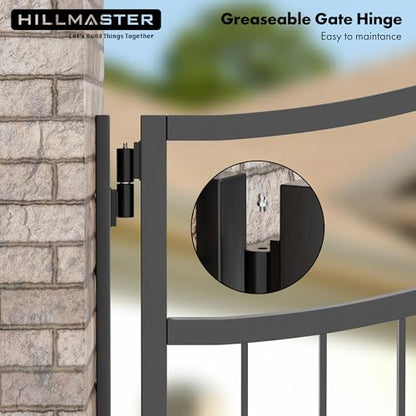 5 in Heavy Duty Barrel Gate Hinges,Steel Gate Door Hinges 450lbs Capacity for Swing Door, Trailer Ramp, Metal Driveway Gate Drive,Fence Gate, Weld On Install Barrel Hinges, 2 Pack - size: 5in