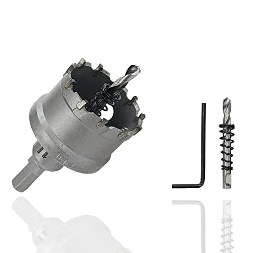 Carbide Tipped Hole Saw Drill Bit 1.89"/48mm Cutting Dia Hole Saw Cutter for Metal - size: 1.89"/48mm
