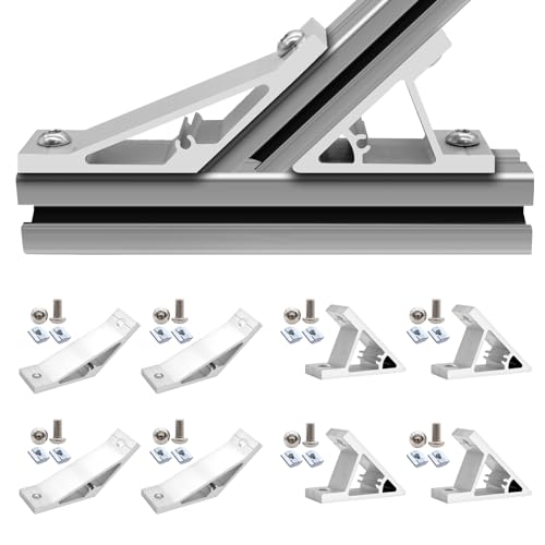 8pcs 4040 45/135 Degree Corner Bracket Connector 4040 Extrusion Hardware T-Slot V-Slot Accessories with Screws and Nuts for 4040 Aluminum Extrusion Angle 3D Printer Framing Accessories Silver - size: 4040S