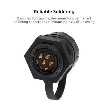 CNLINKO YM-20 7-Pin IP68 Waterproof Circular Connector PBT Plastic Shell - size: 7-Pin