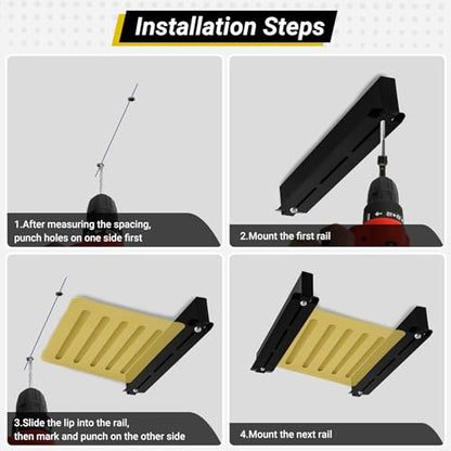 5-bin Overhead Garage Storage Rack, Ceiling Storage Racks - size: for 5 Bins