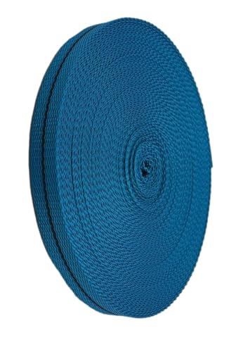 Cajun Tie Downs - 1" Heavy Duty Webbing Strap - 25 Yards (Blue/Black) - color: Blue/Black